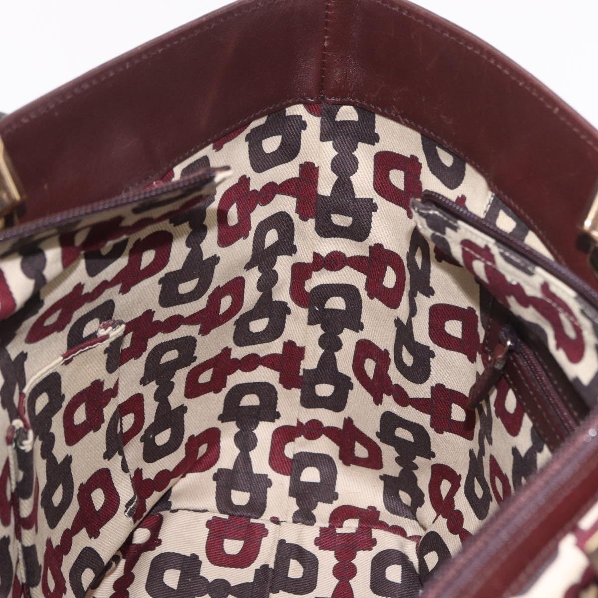 GUCCI GG Canvas Guccissima Tote Bag Leather Brown Gold 145993 Auth 191338V