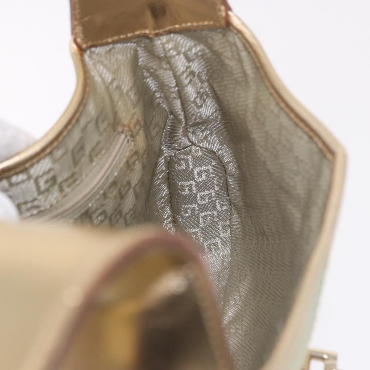 GUCCI Jackie Shoulder Bag Canvas Green Gold 001 3735 Auth 191343V