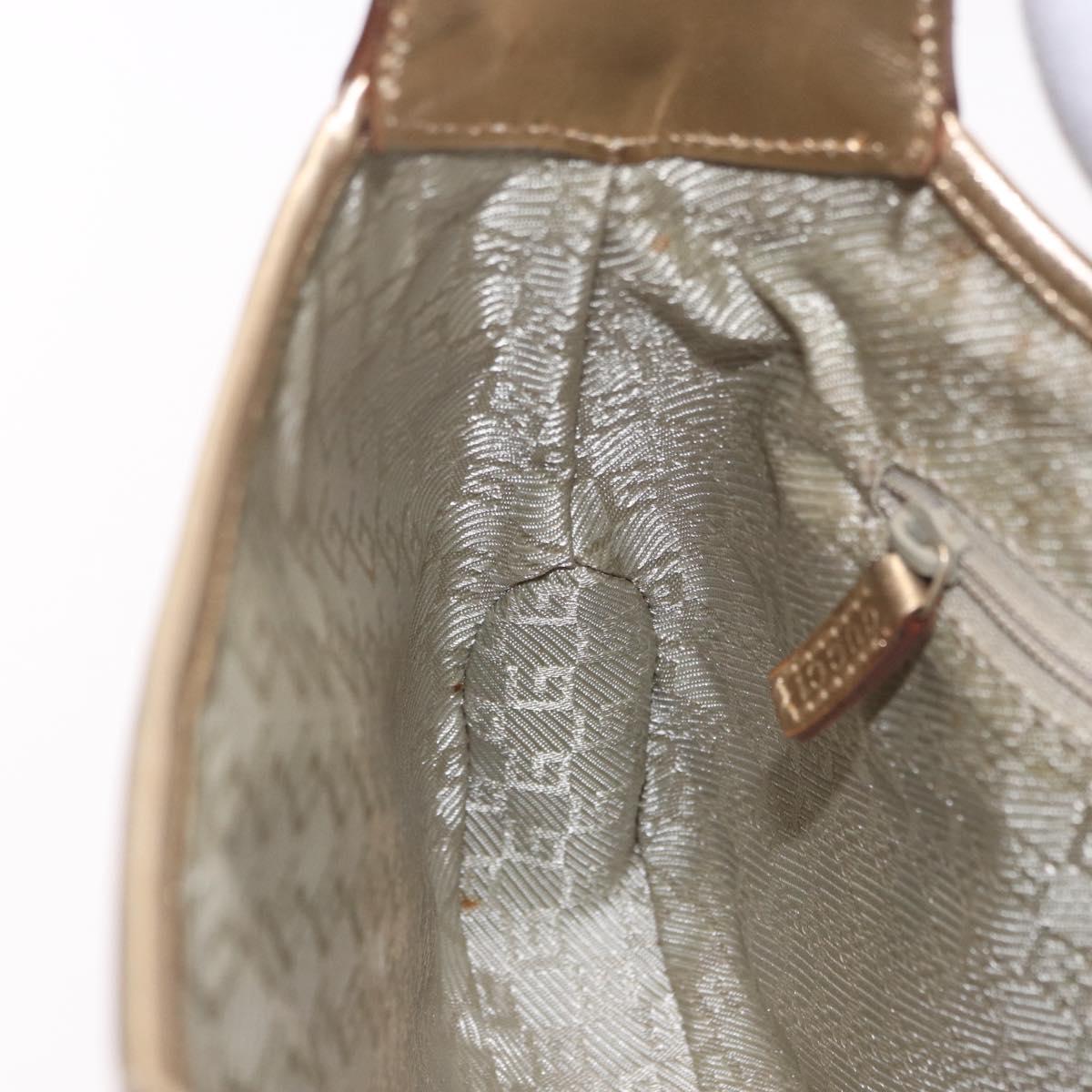 GUCCI Jackie Shoulder Bag Canvas Green Gold 001 3735 Auth 191343V