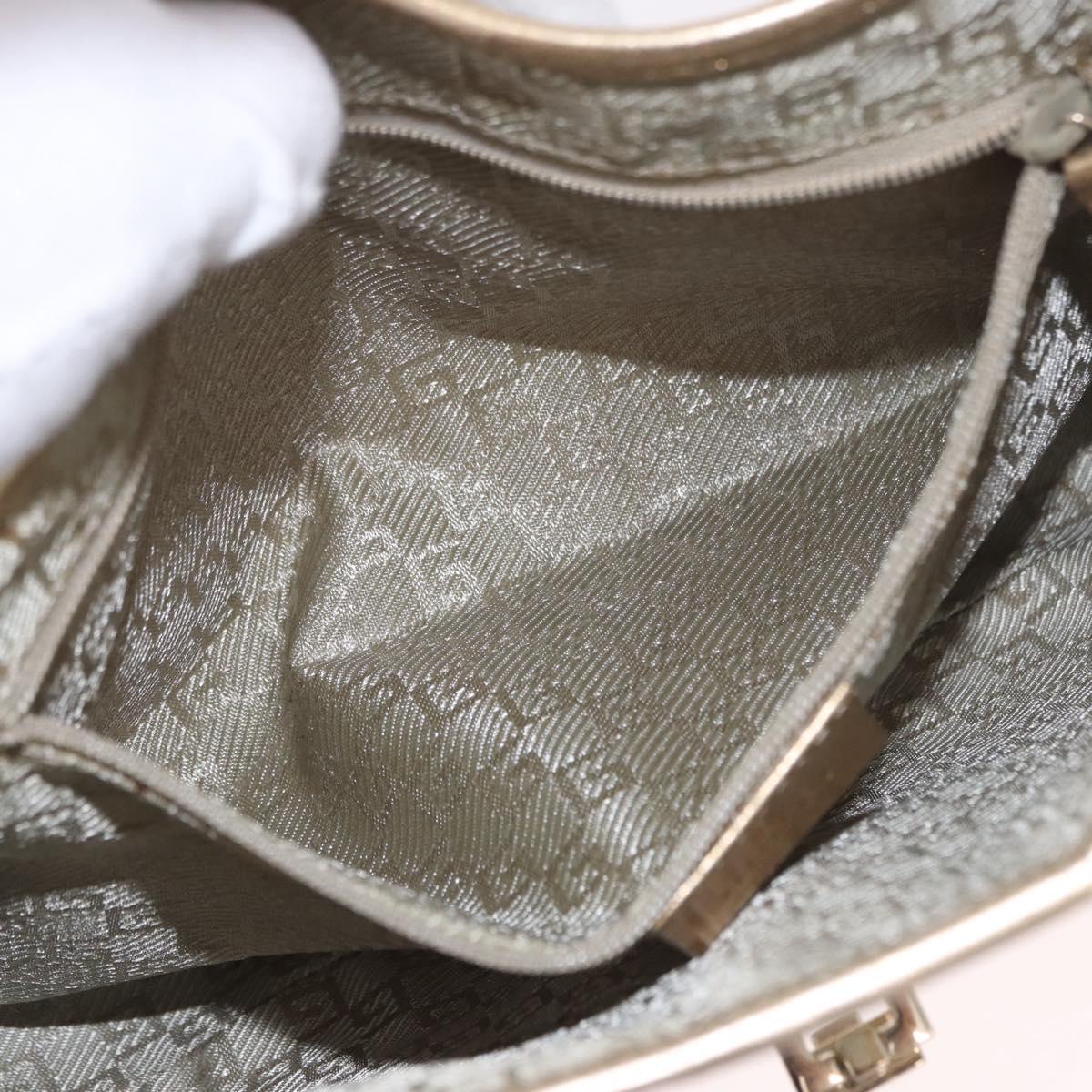 GUCCI Jackie Shoulder Bag Canvas Green Gold 001 3735 Auth 191343V