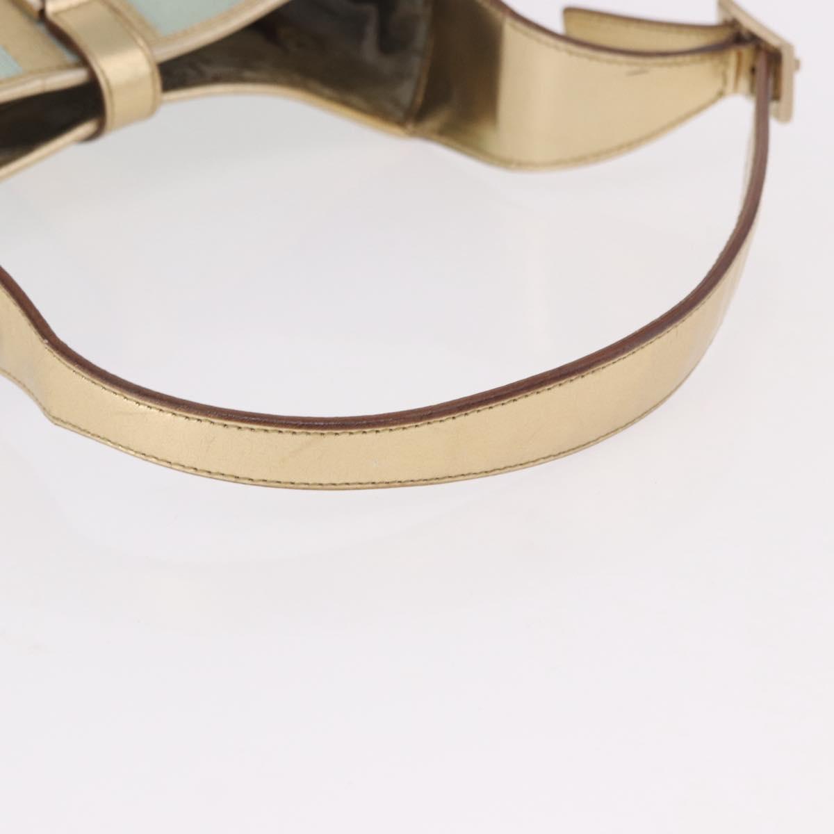 GUCCI Jackie Shoulder Bag Canvas Green Gold 001 3735 Auth 191343V
