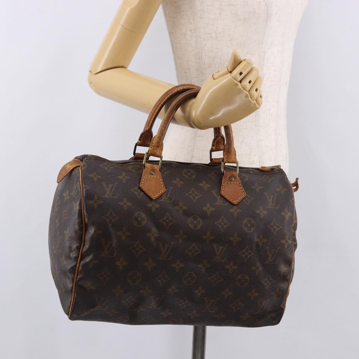 LOUIS VUITTON Monogram Speedy 30 Hand Bag M41526 LV Auth 191366