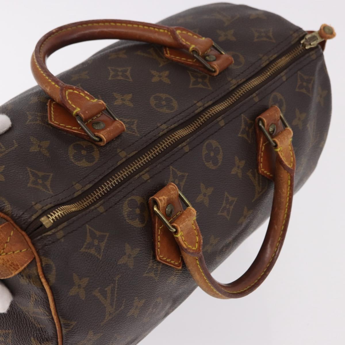 LOUIS VUITTON Monogram Speedy 30 Hand Bag M41526 LV Auth 191366
