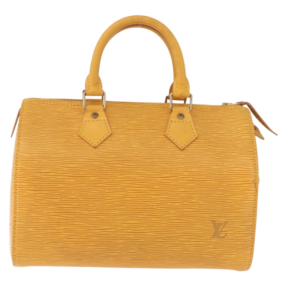 LOUIS VUITTON Epi Speedy 25 Hand Bag Tassili Yellow M43019 LV Auth 191367A