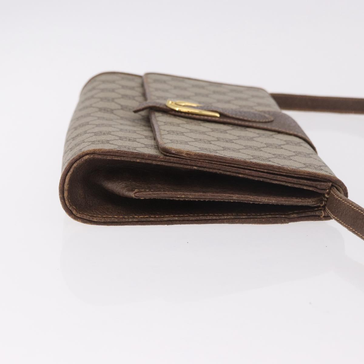 GUCCI GG Supreme Shoulder Bag PVC Beige Gold 904 02 050 Auth 191371