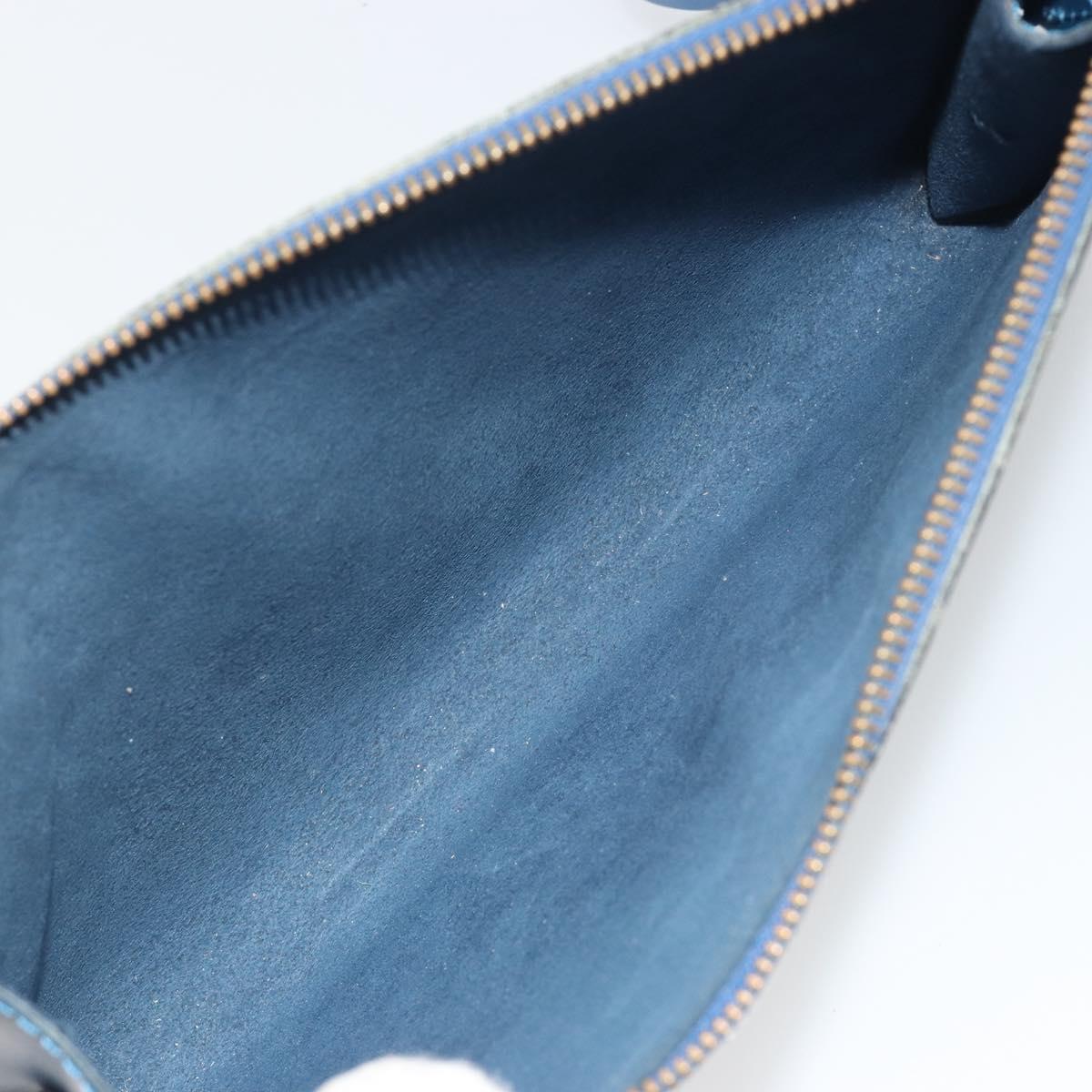 LOUIS VUITTON Epi Pochette Accessoires Pouch Blue M52985 LV Auth 191372