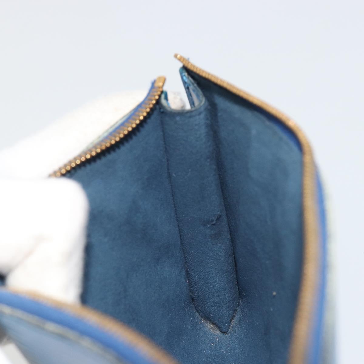 LOUIS VUITTON Epi Pochette Accessoires Pouch Blue M52985 LV Auth 191372