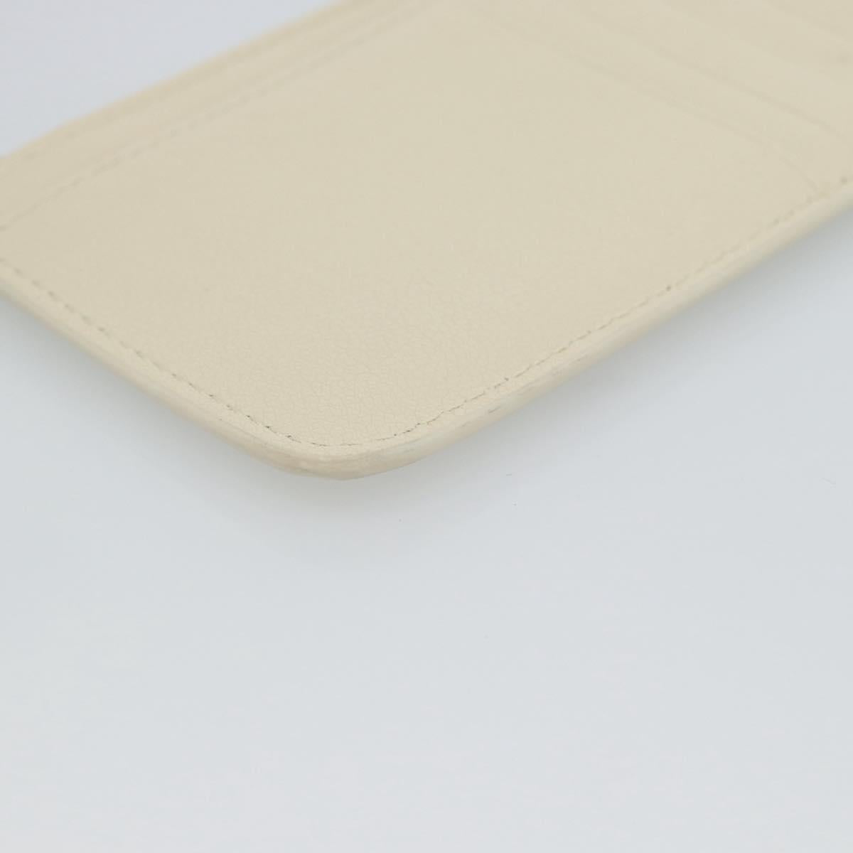 BALENCIAGA Fragment Case Leather Ivory Silver 810902 Auth 191382V