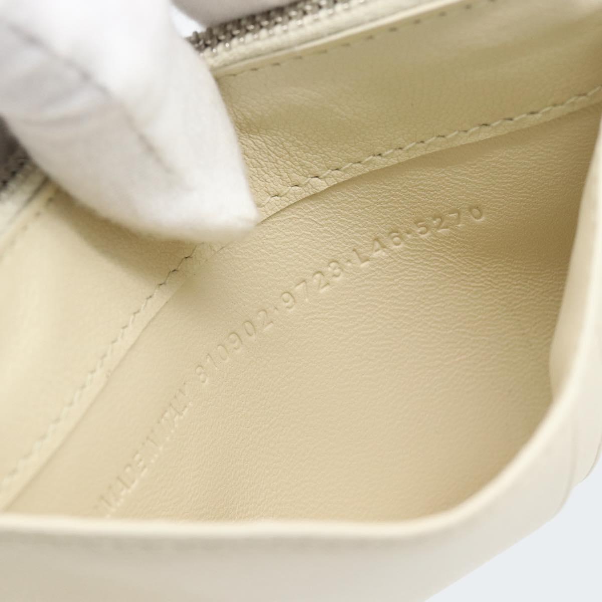 BALENCIAGA Fragment Case Leather Ivory Silver 810902 Auth 191382V