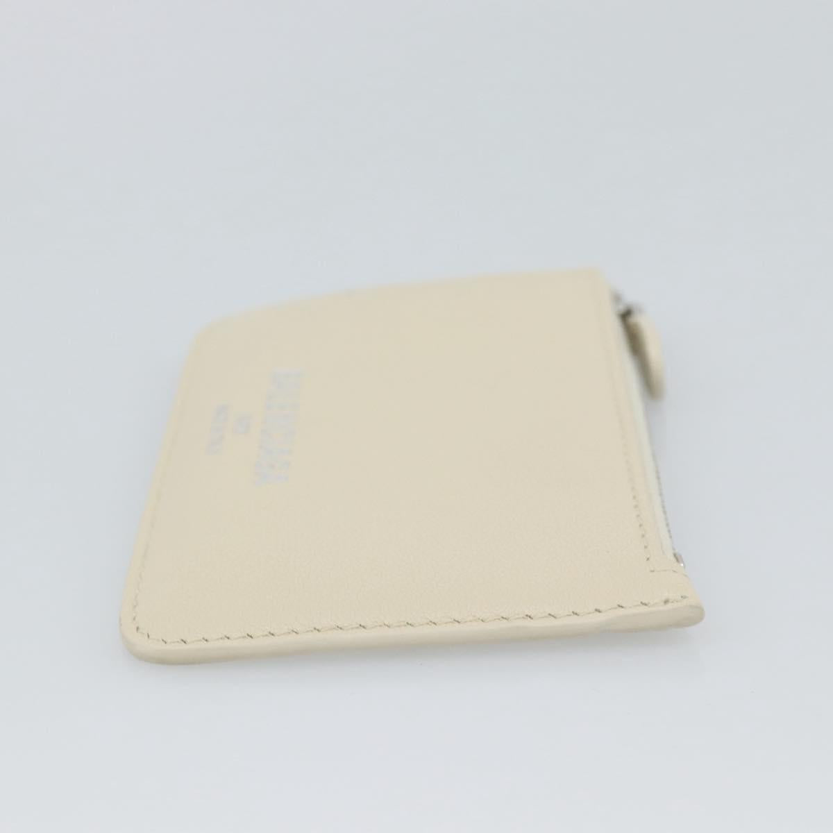 BALENCIAGA Fragment Case Leather Ivory Silver 810902 Auth 191382V