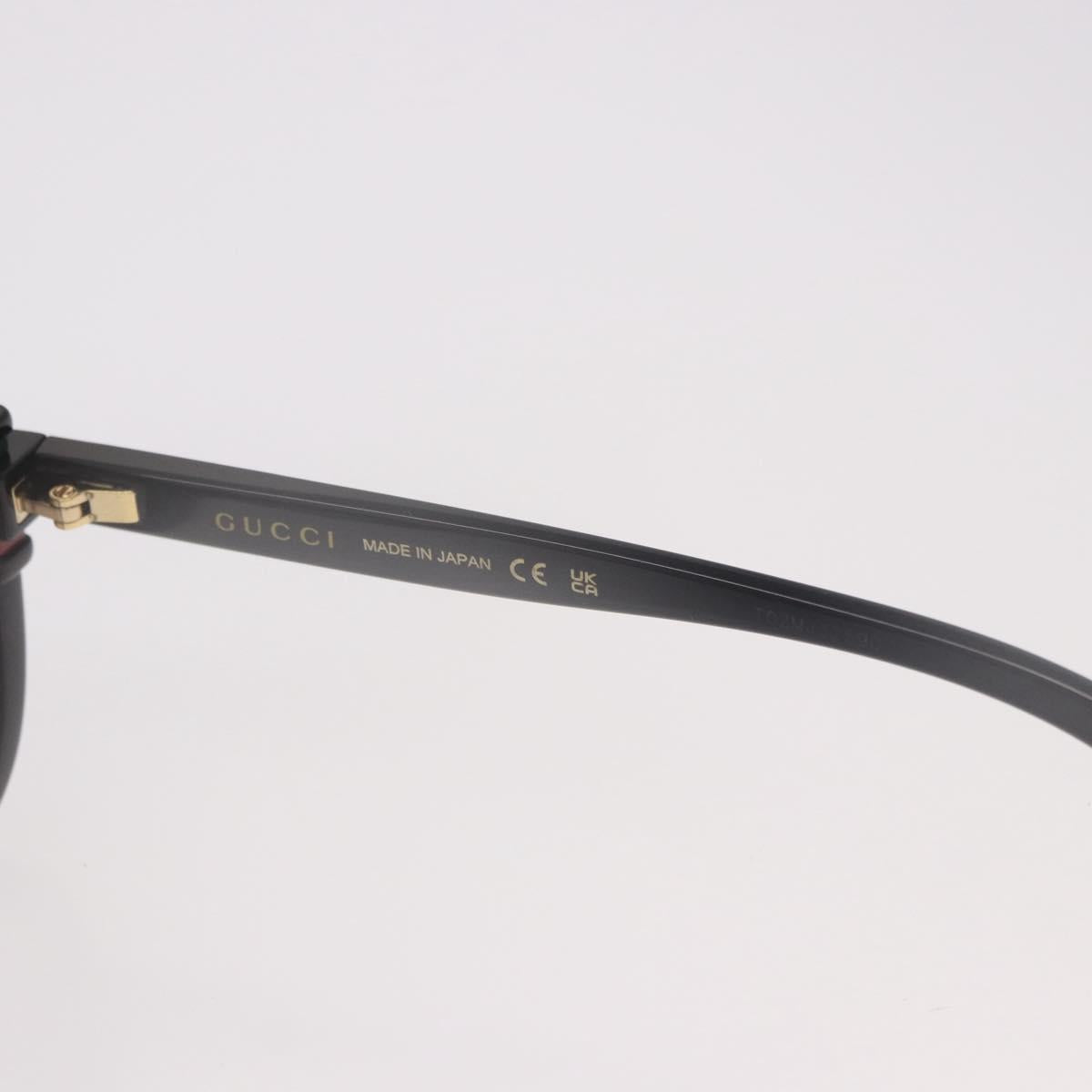 GUCCI Sunglasses Plastic Black Gold Auth 191416V