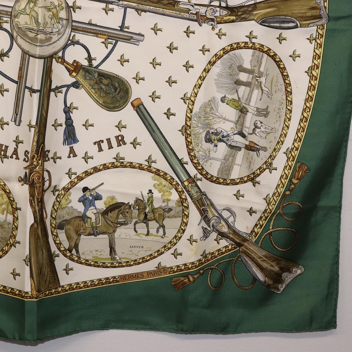 HERMES Carre 90 Scarf Silk Green Auth 191434