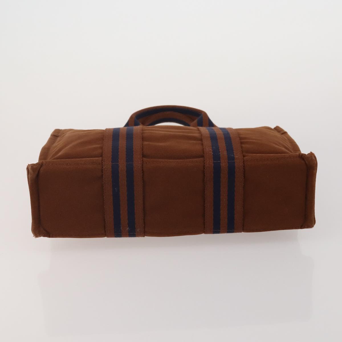HERMES Fourre Tout PM Hand Bag Canvas 5 Set Gray Red Navy Auth 191438