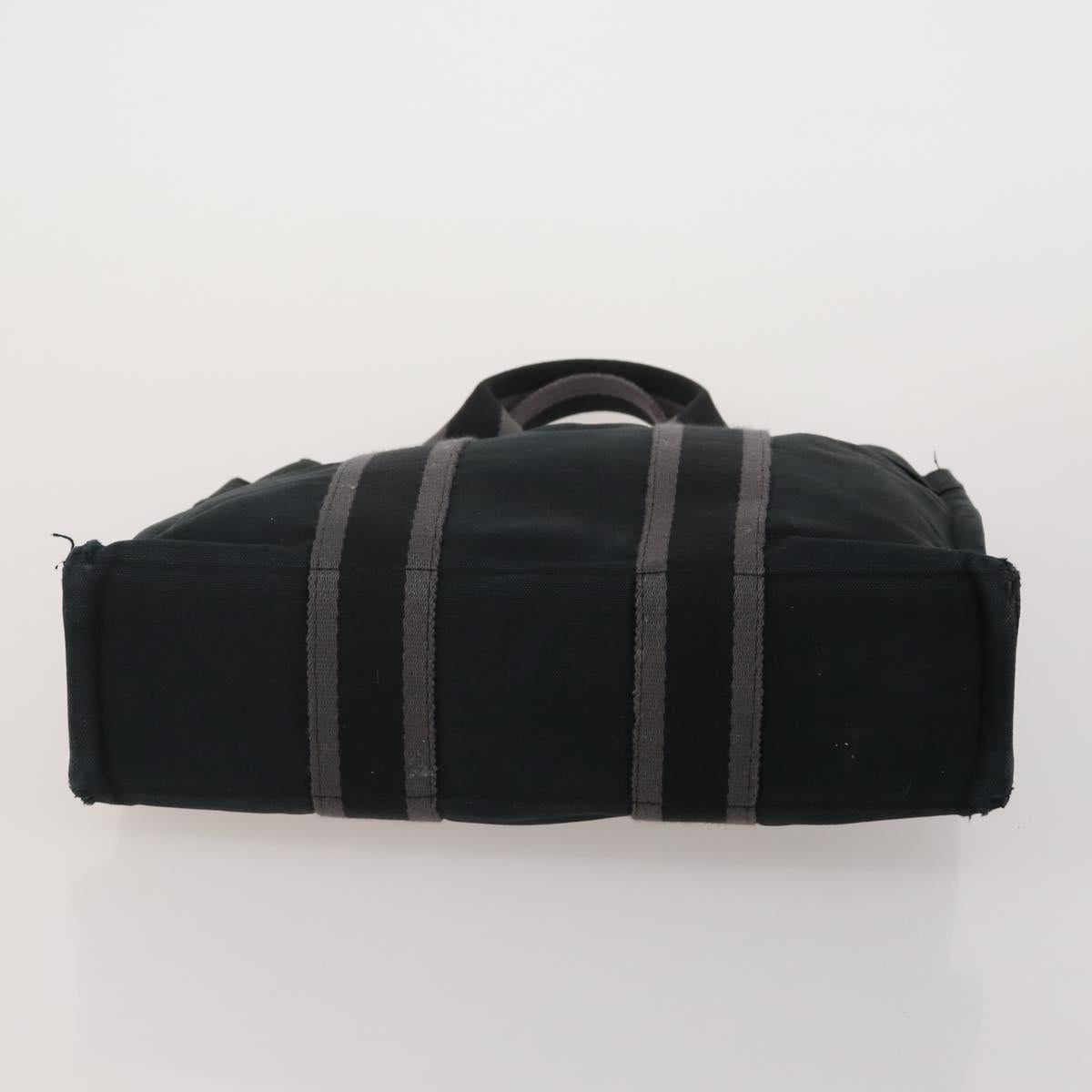 HERMES Fourre Tout PM Hand Bag Canvas 5 Set Gray Red Navy Auth 191438