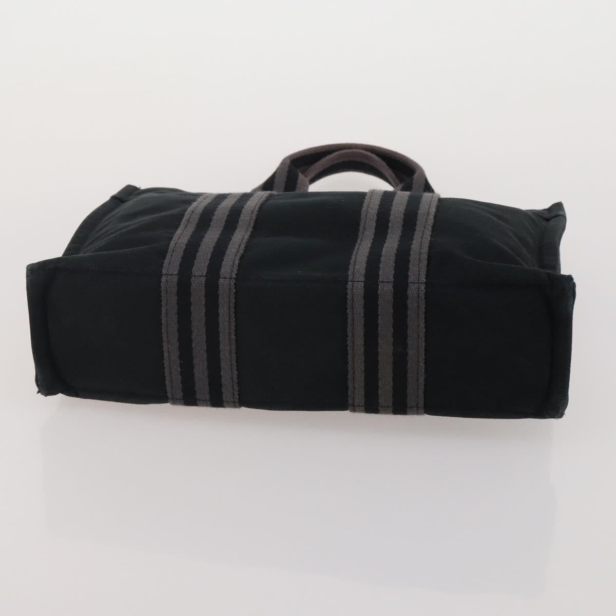 HERMES Fourre Tout PM Hand Bag Canvas 5 Set Gray Red Navy Auth 191438