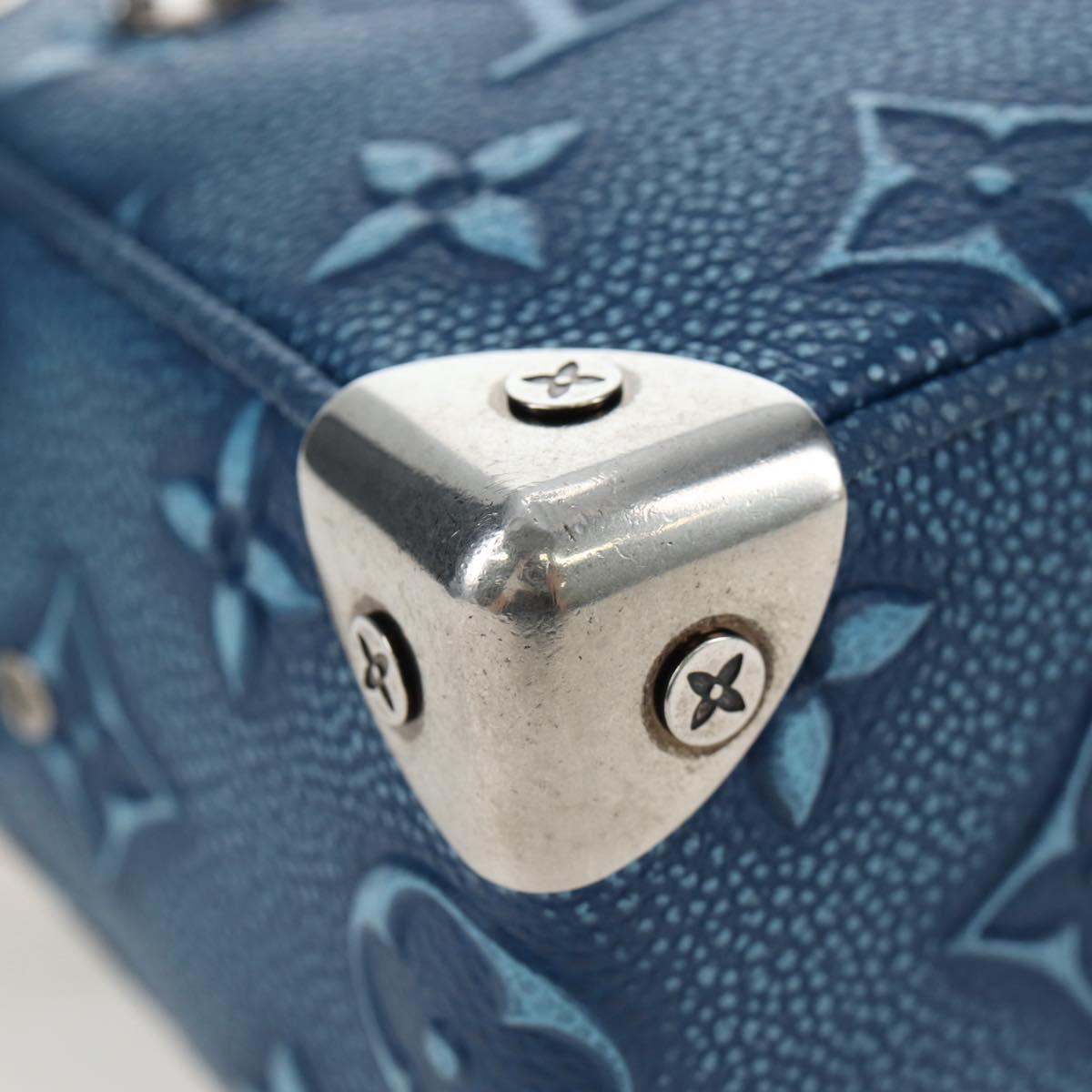 LOUIS VUITTON Monogram Mini Soft Trunk Bag Blue M21368 LV Auth 191462SAM