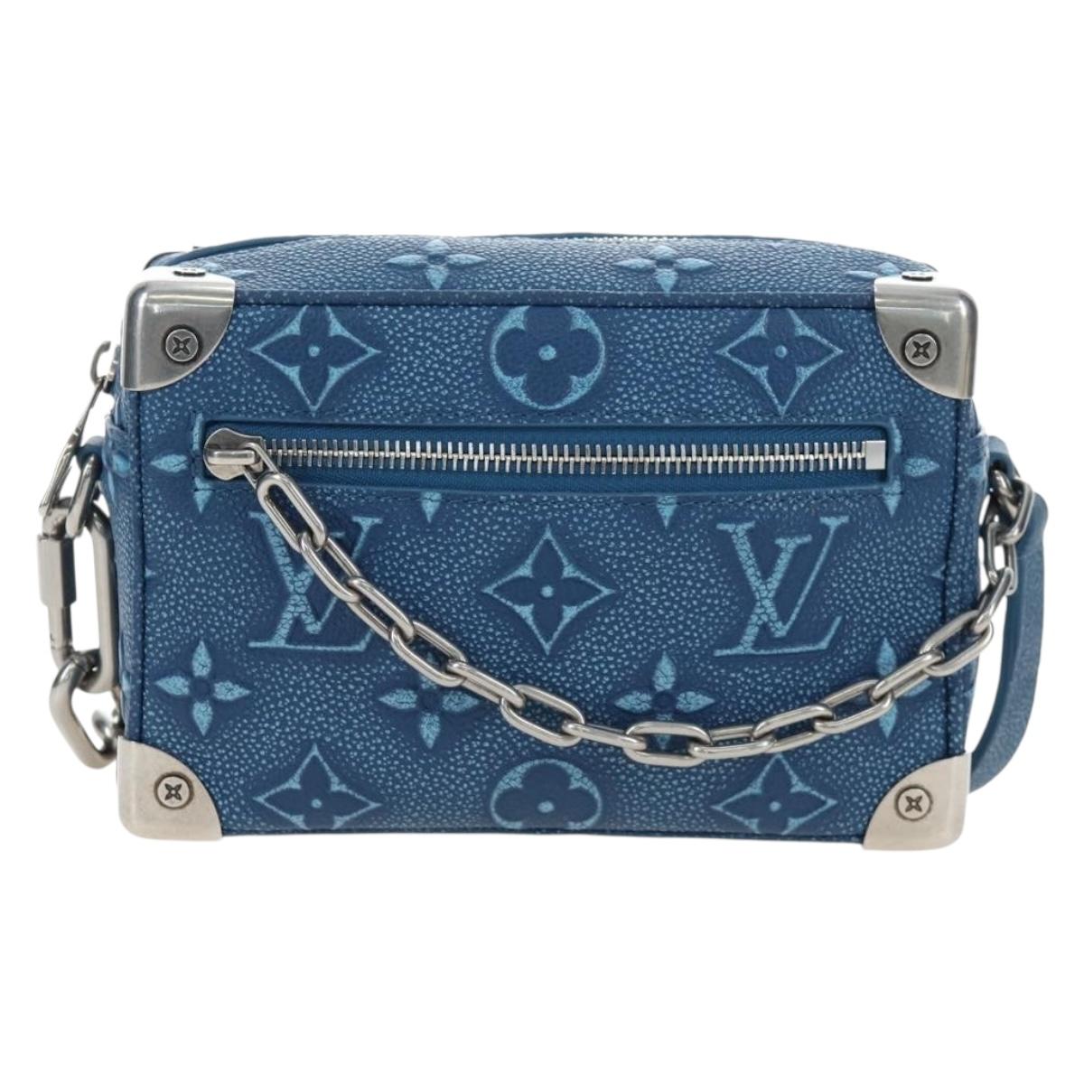 LOUIS VUITTON Monogram Mini Soft Trunk Bag Blue M21368 LV Auth 191462SAM