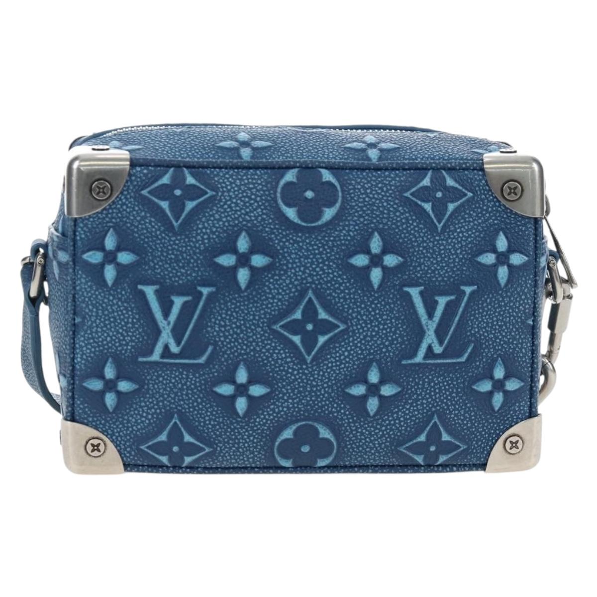 LOUIS VUITTON Monogram Mini Soft Trunk Bag Blue M21368 LV Auth 191462SAM