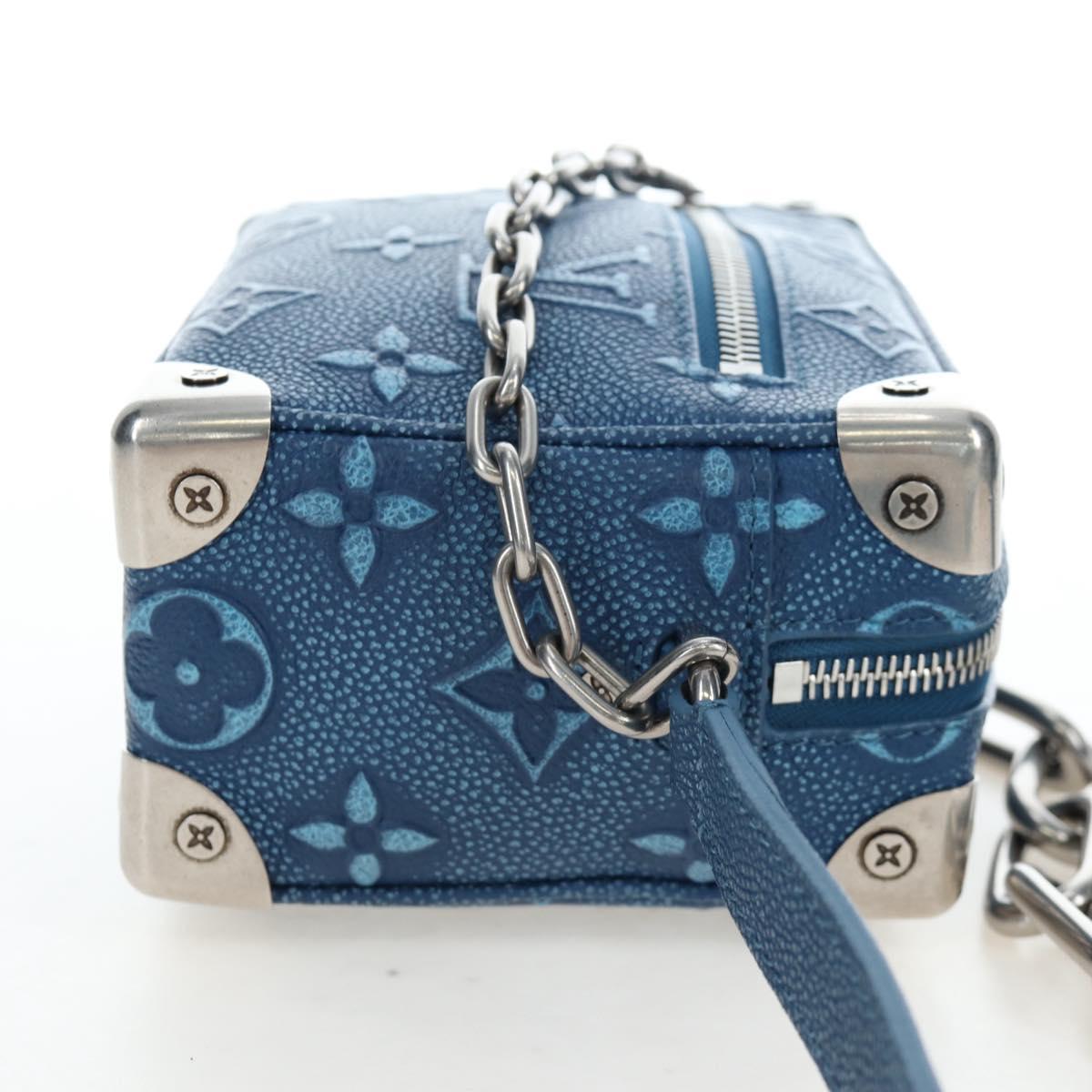 LOUIS VUITTON Monogram Mini Soft Trunk Bag Blue M21368 LV Auth 191462SAM