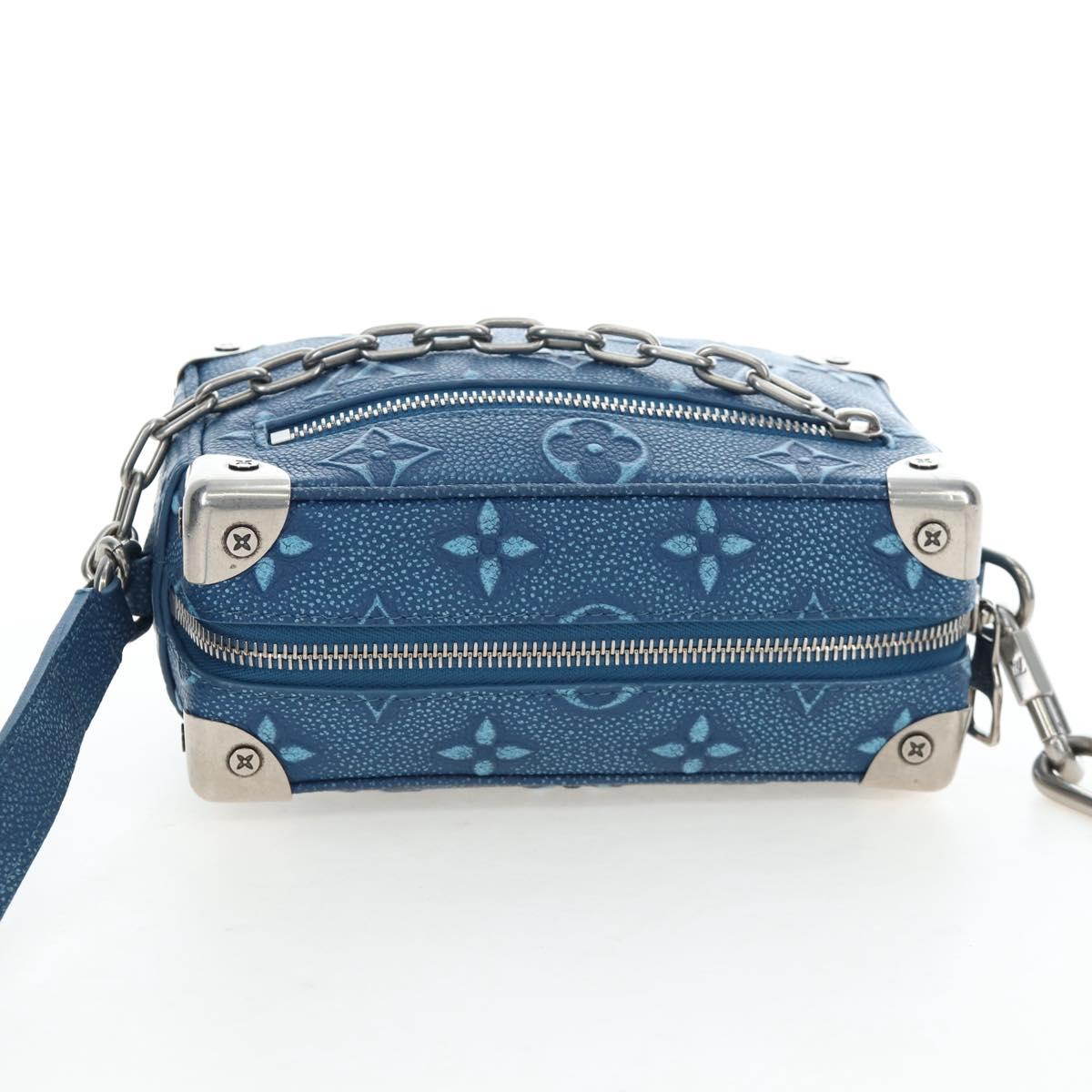 LOUIS VUITTON Monogram Mini Soft Trunk Bag Blue M21368 LV Auth 191462SAM