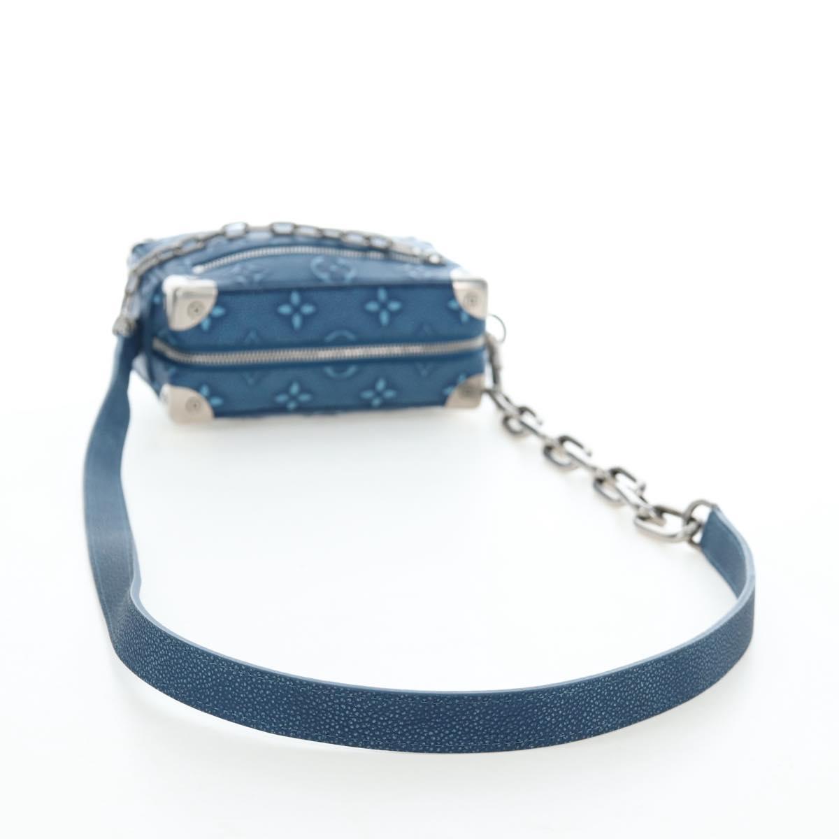 LOUIS VUITTON Monogram Mini Soft Trunk Bag Blue M21368 LV Auth 191462SAM