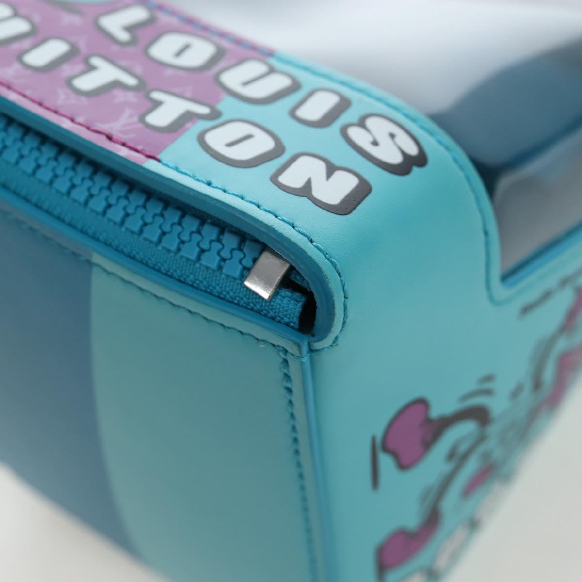 LOUIS VUITTON Monogram Sandwich Box Hand Bag Blue M82029 LV Auth 191465SAM