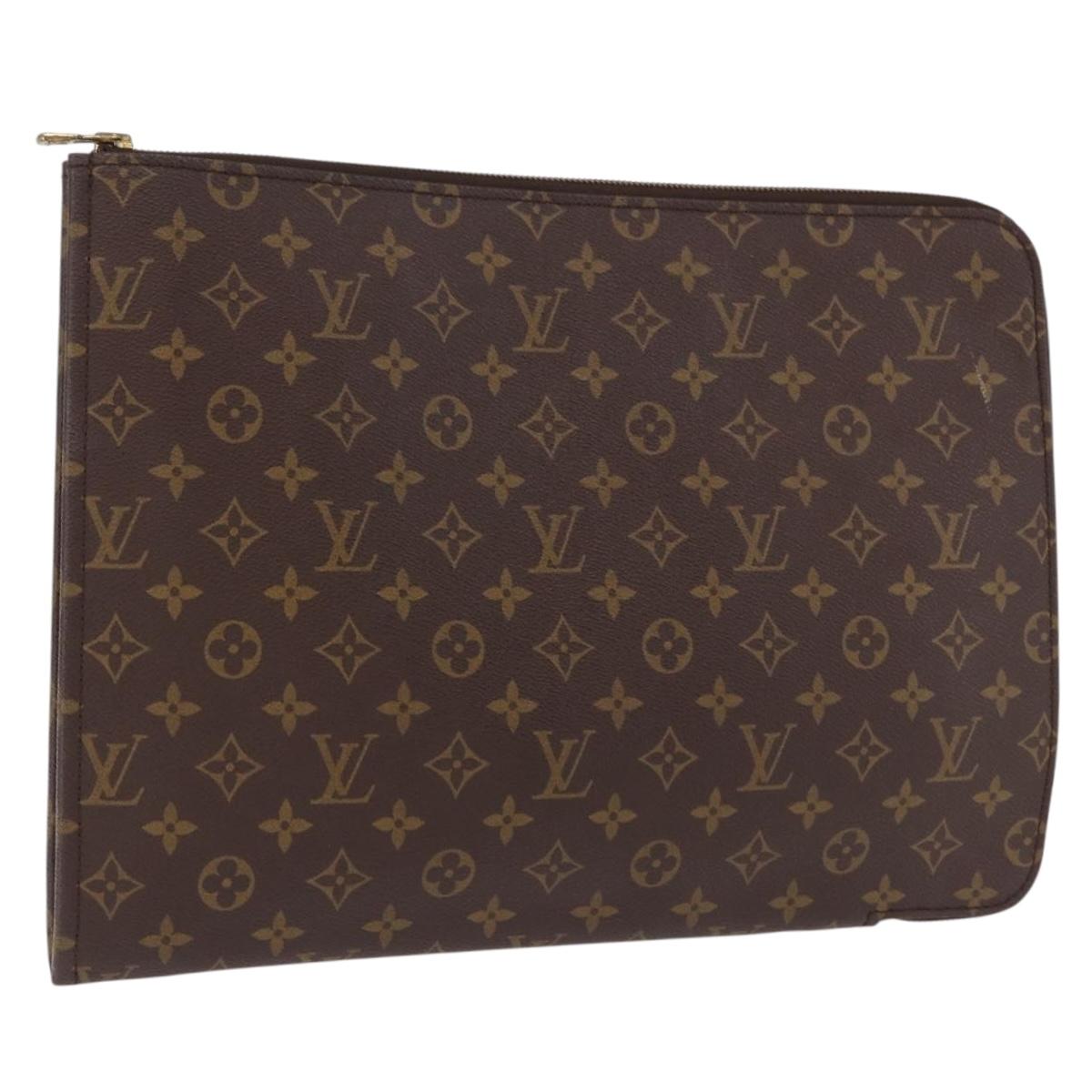 LOUIS VUITTON Monogram Posh Documents Briefcase M53457 LV Auth 191466