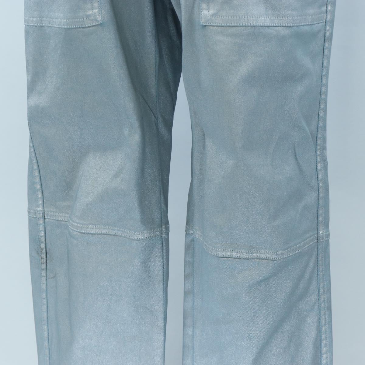 CHANEL Pants Jacket Denim Setup Light Blue CC Auth 191468SM