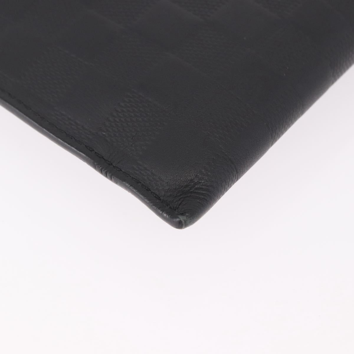 LOUIS VUITTON Damier Infini Pochette Discovery Black N60112 LV Auth 191488