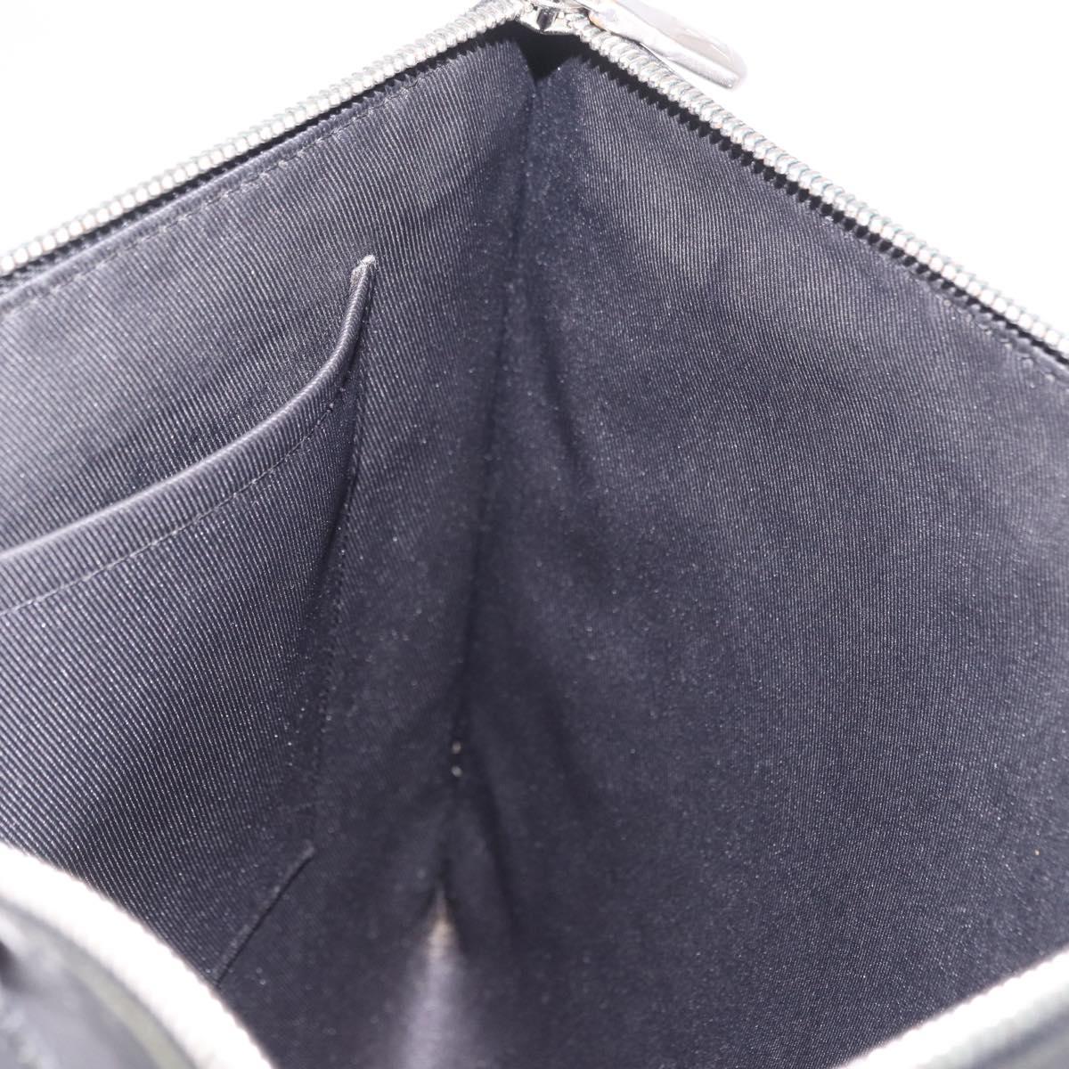 LOUIS VUITTON Damier Infini Pochette Discovery Black N60112 LV Auth 191488