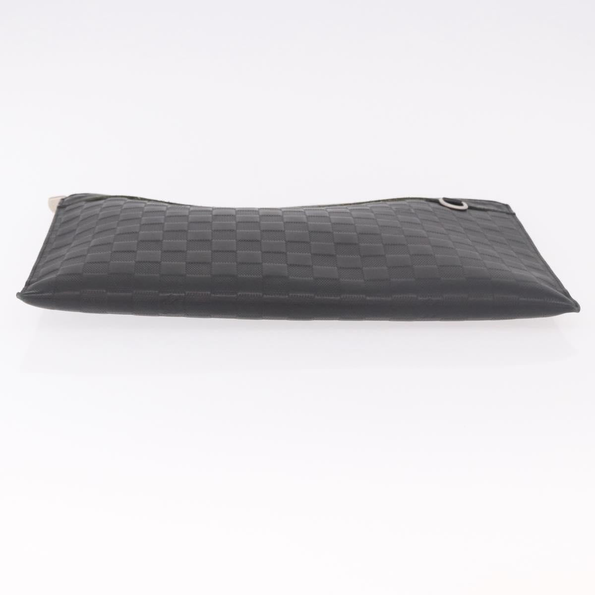 LOUIS VUITTON Damier Infini Pochette Discovery Black N60112 LV Auth 191488