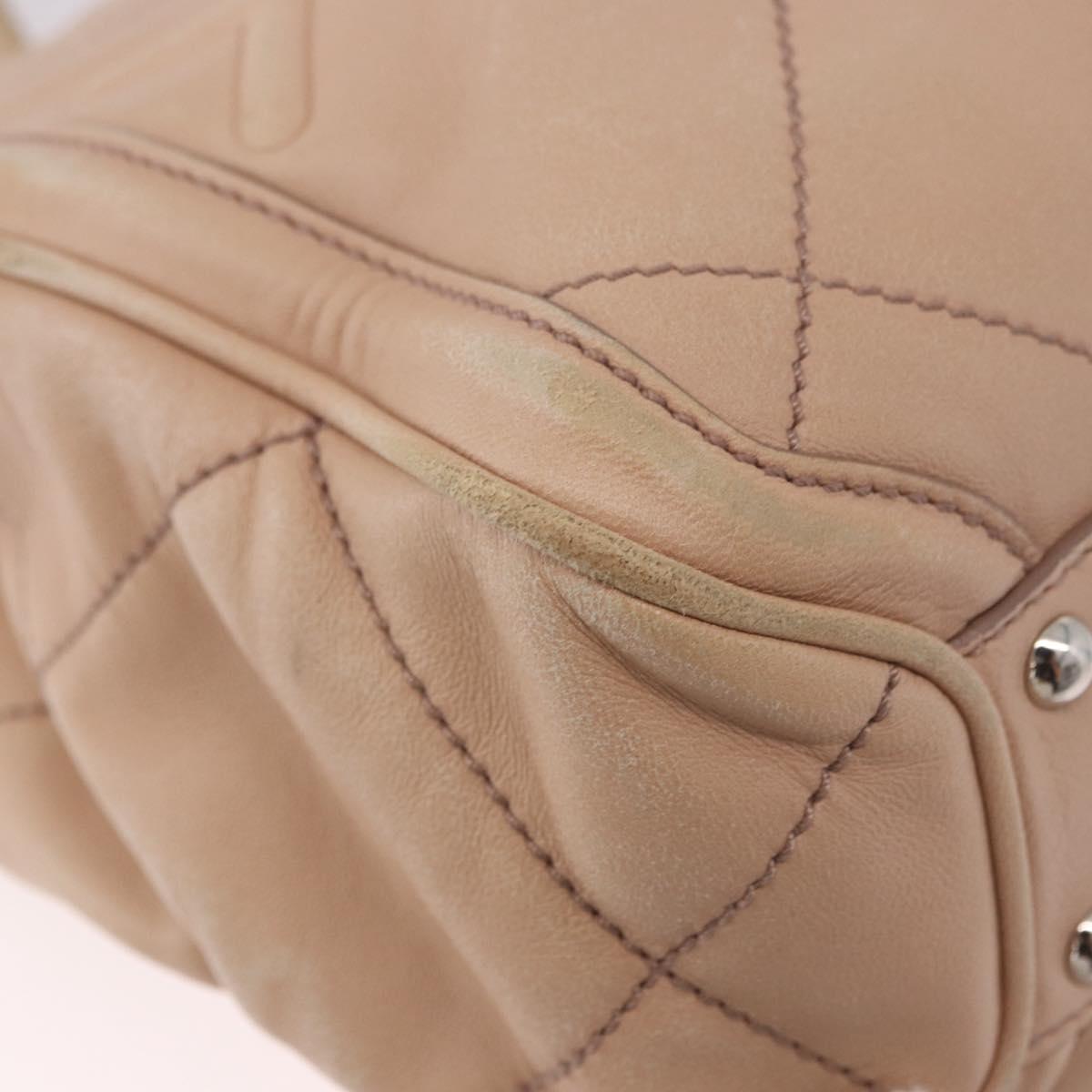 Salvatore Ferragamo Hand Bag Leather Pink Silver Auth 191491