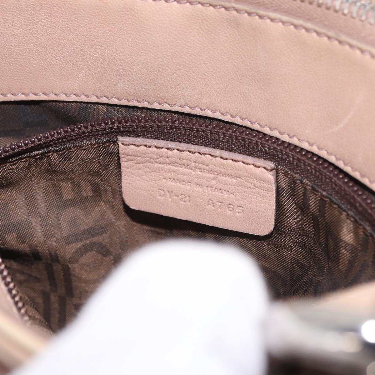Salvatore Ferragamo Hand Bag Leather Pink Silver Auth 191491