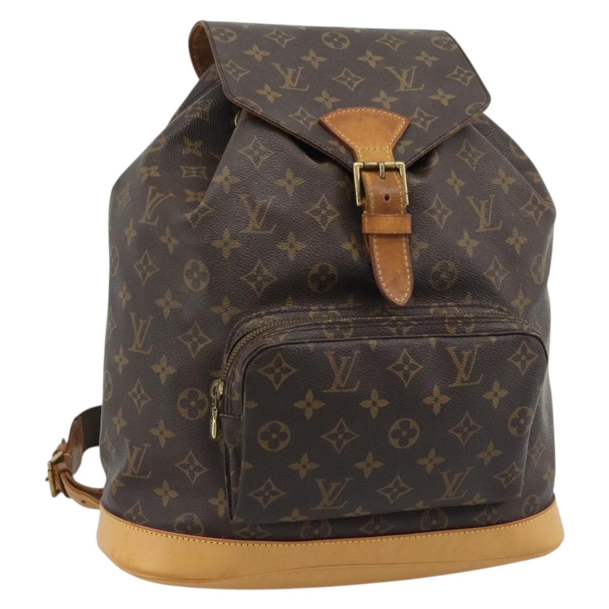 LOUIS VUITTON Monogram Montsouris GM Backpack M51135 LV Auth 191496
