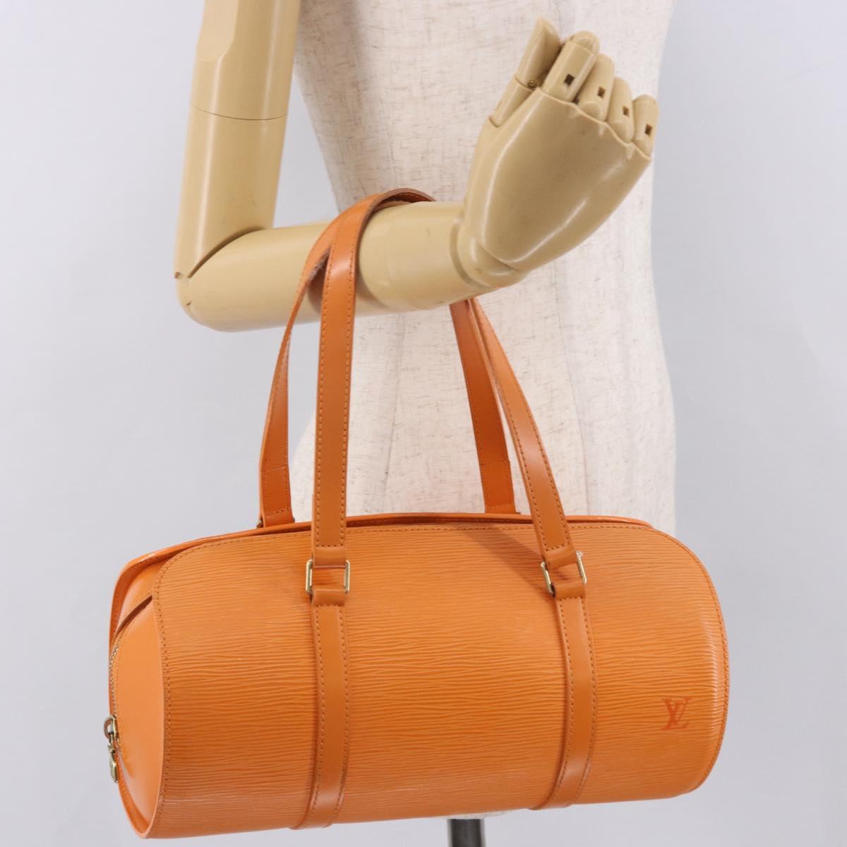 LOUIS VUITTON Epi Soufflot Hand Bag Orange M5222H LV Auth 191497A