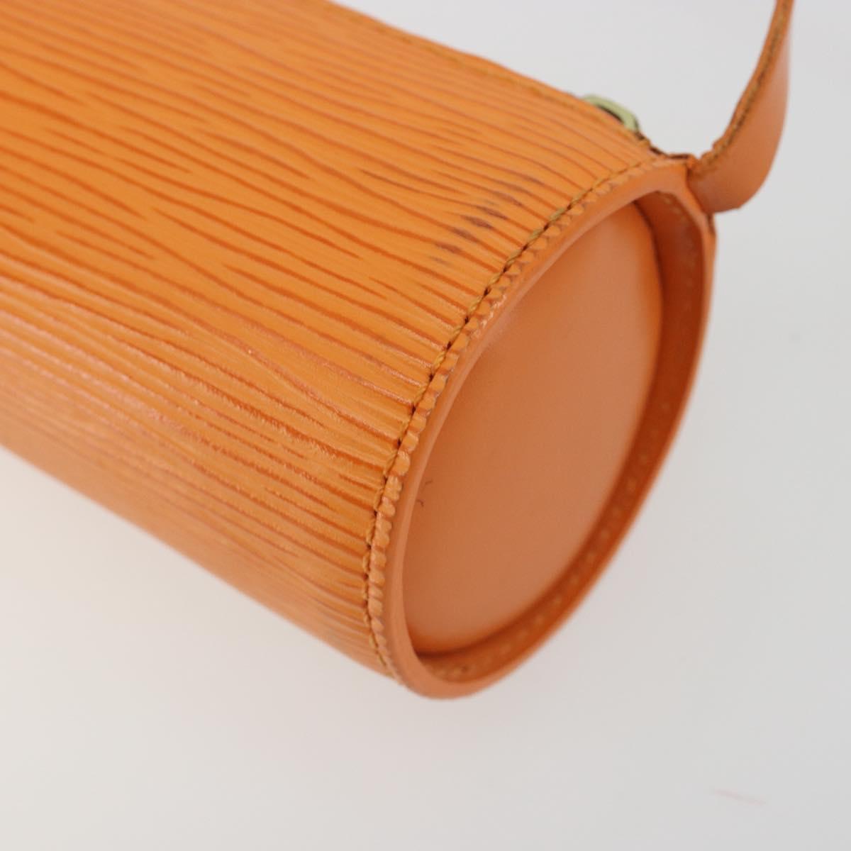 LOUIS VUITTON Epi Soufflot Pouch Accessory Pouch Orange Mandarin LV Auth 191498A