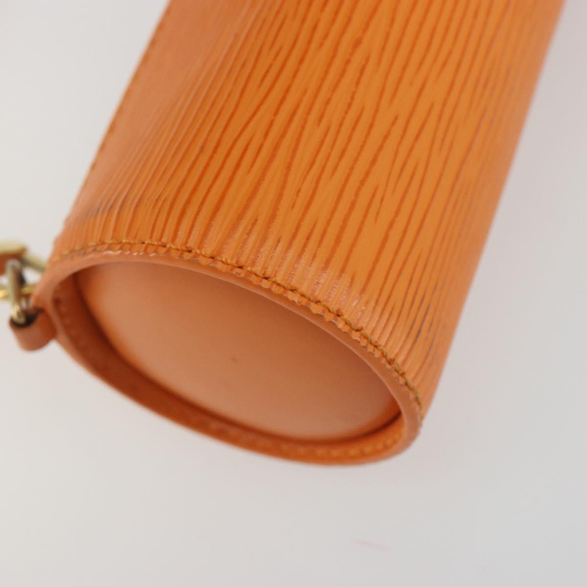 LOUIS VUITTON Epi Soufflot Pouch Accessory Pouch Orange Mandarin LV Auth 191498A