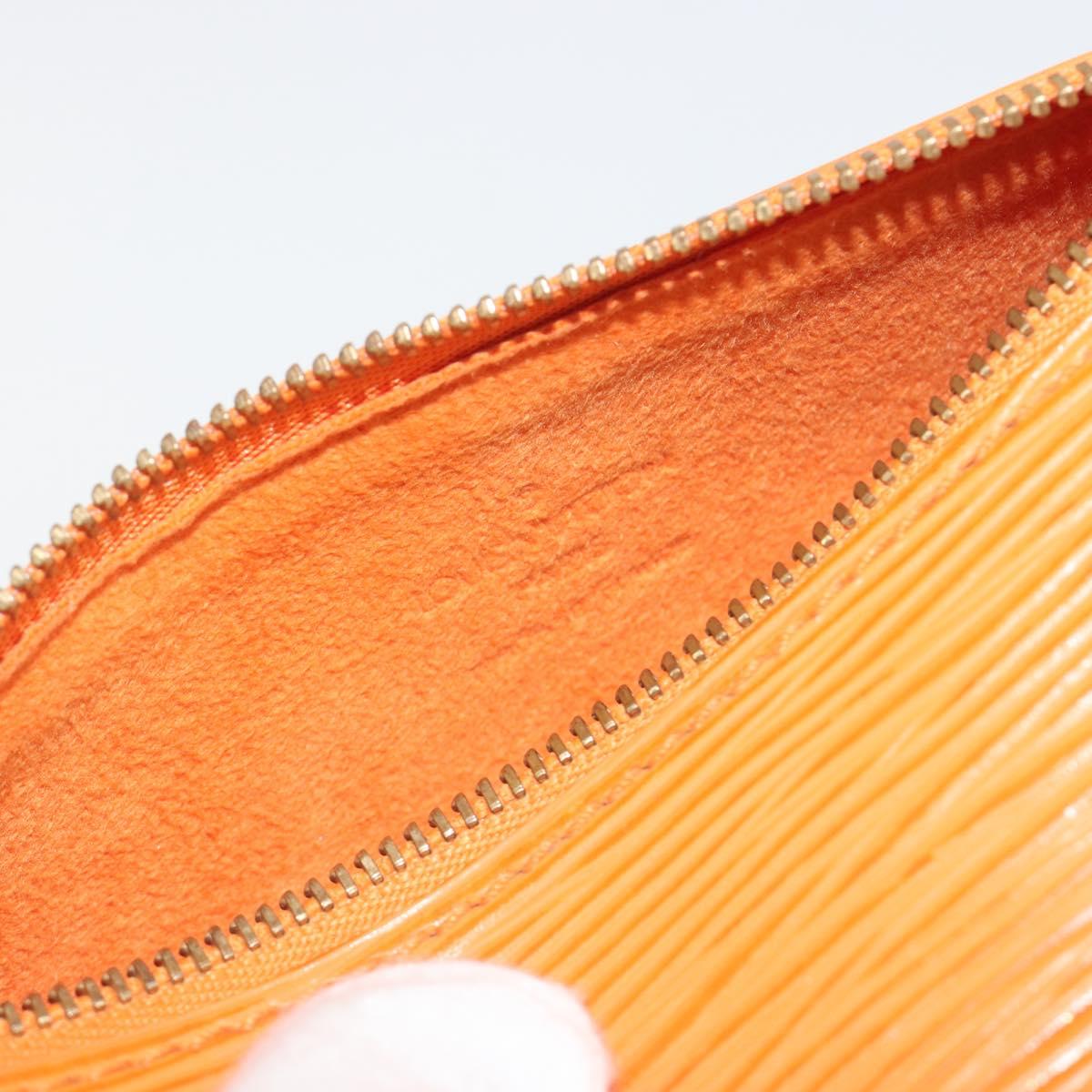 LOUIS VUITTON Epi Soufflot Pouch Accessory Pouch Orange Mandarin LV Auth 191498A