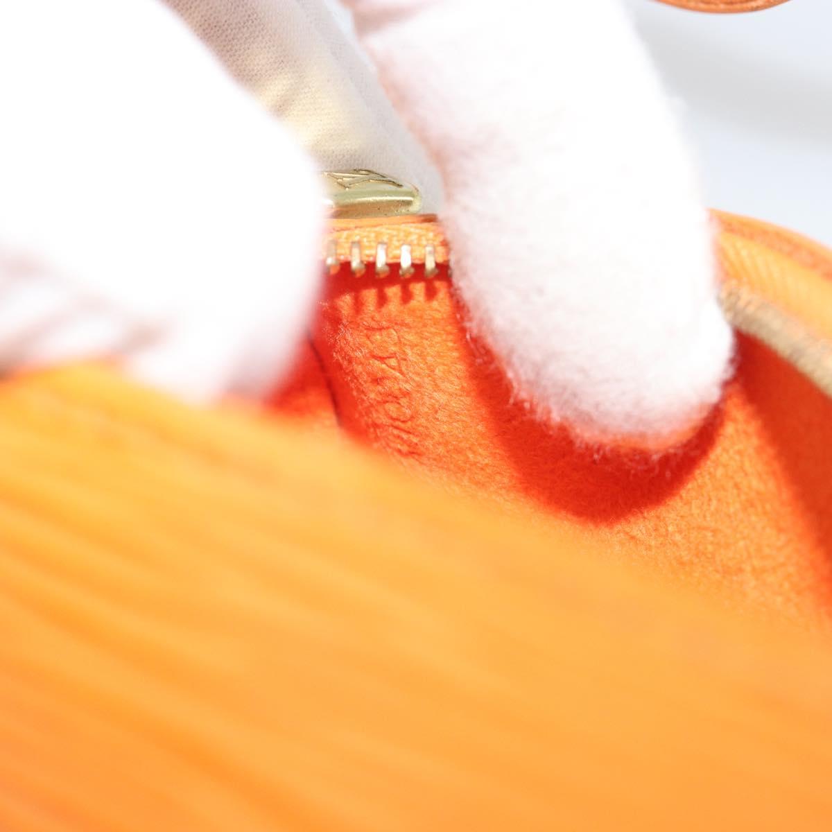 LOUIS VUITTON Epi Soufflot Pouch Accessory Pouch Orange Mandarin LV Auth 191498A