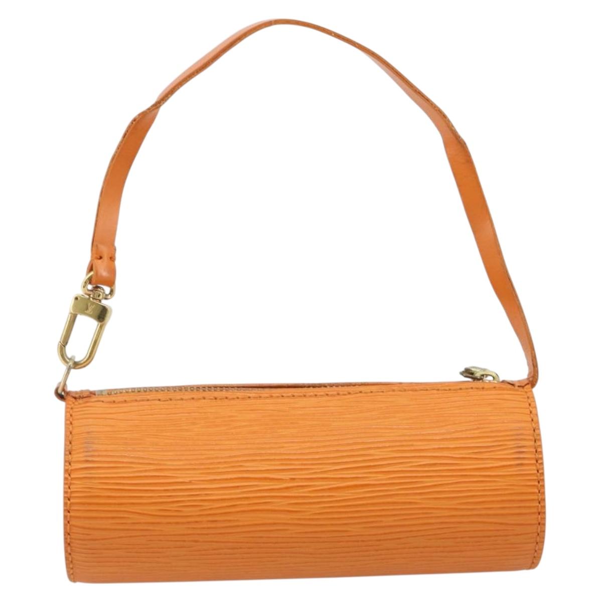 LOUIS VUITTON Epi Soufflot Pouch Accessory Pouch Orange Mandarin LV Auth 191498A