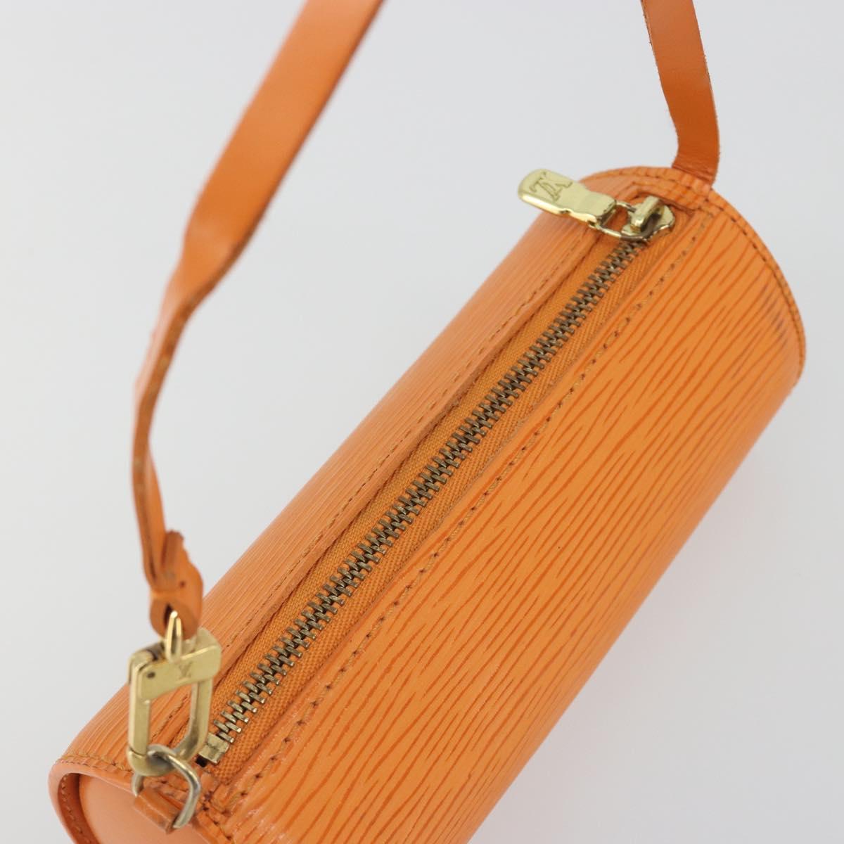 LOUIS VUITTON Epi Soufflot Pouch Accessory Pouch Orange Mandarin LV Auth 191498A
