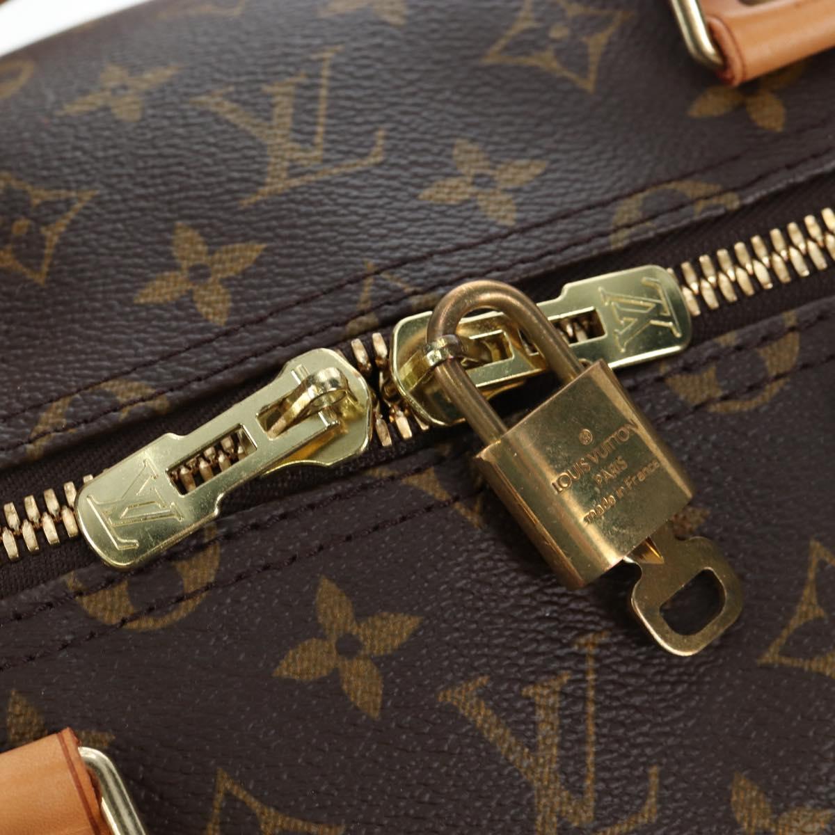 LOUIS VUITTON Monogram Keepall 55 Boston Bag M41424 LV Auth 191509V
