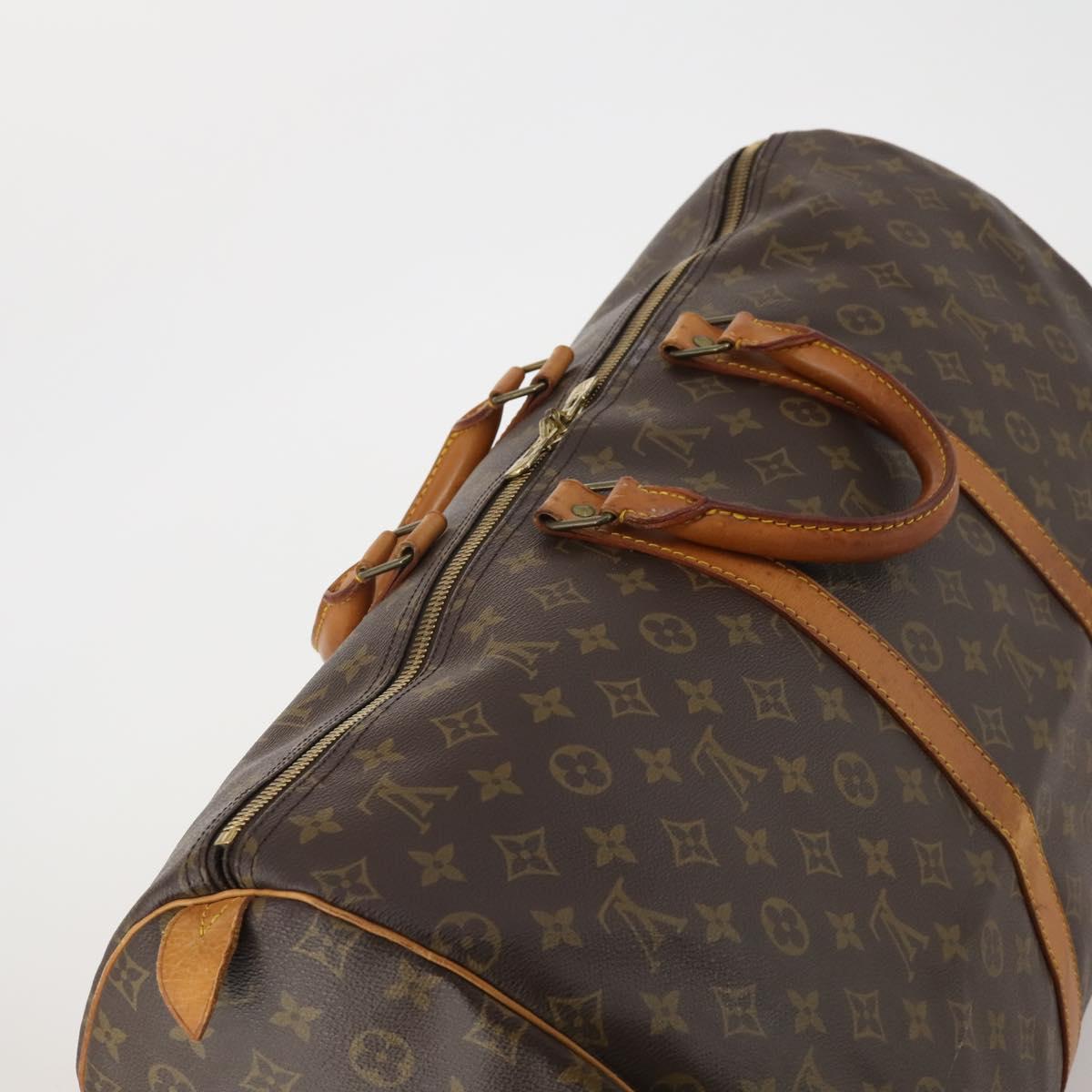 LOUIS VUITTON Monogram Keepall 55 Boston Bag M41424 LV Auth 191510