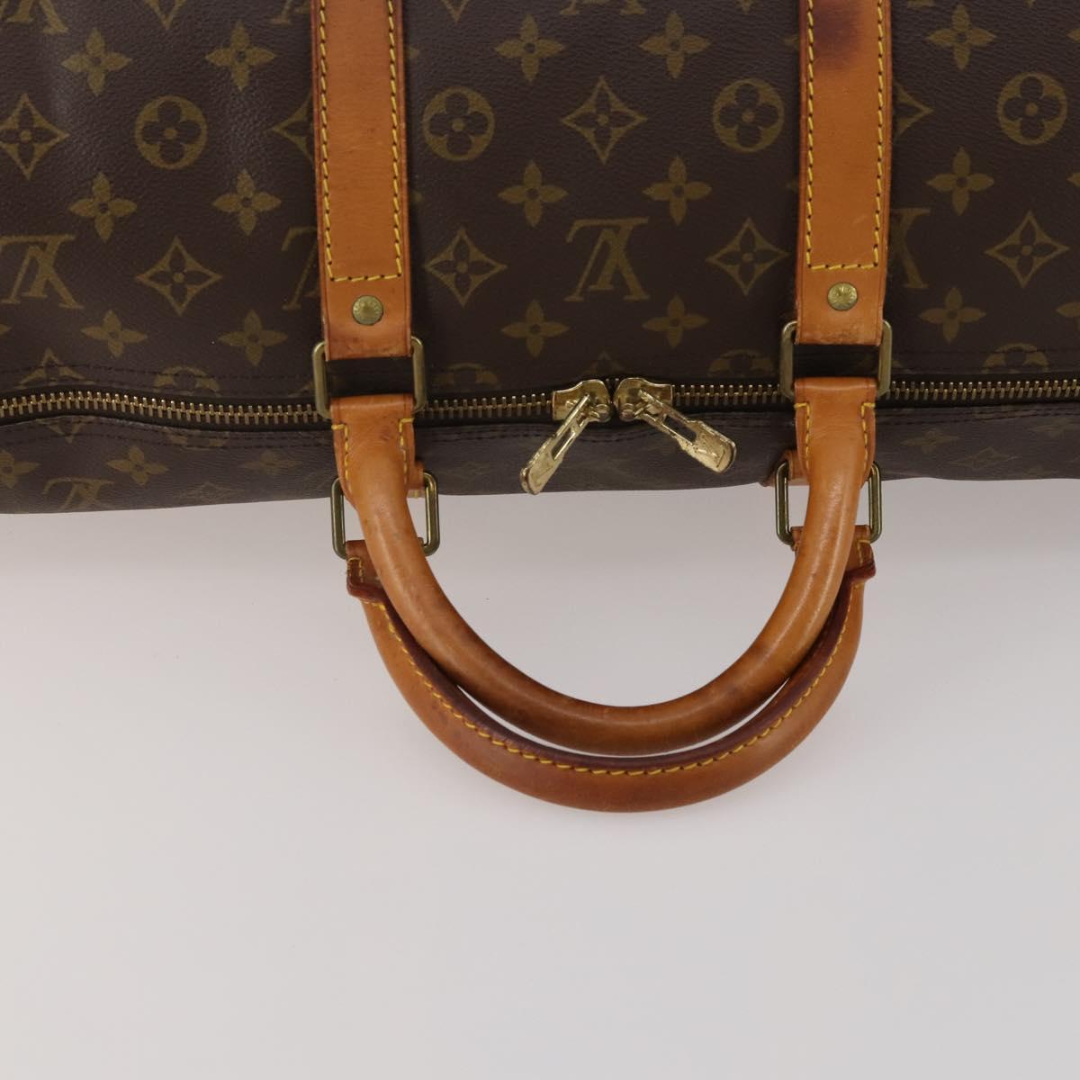 LOUIS VUITTON Monogram Keepall 55 Boston Bag M41424 LV Auth 191510