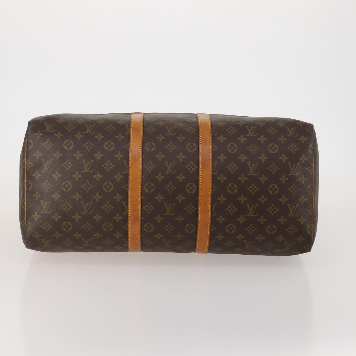 LOUIS VUITTON Monogram Keepall 55 Boston Bag M41424 LV Auth 191510