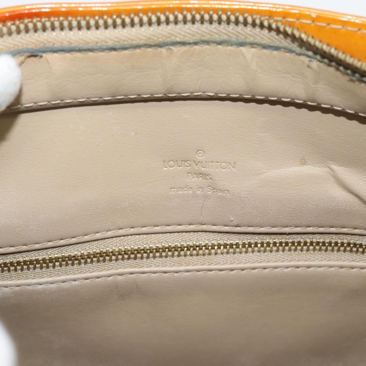 LOUIS VUITTON Monogram Vernis Houston Hand Bag Beige M91004 LV Auth 191516