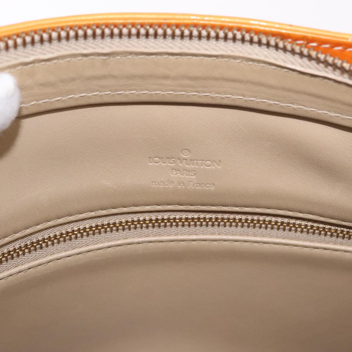 LOUIS VUITTON Monogram Vernis Houston Hand Bag Beige M91004 LV Auth 191517