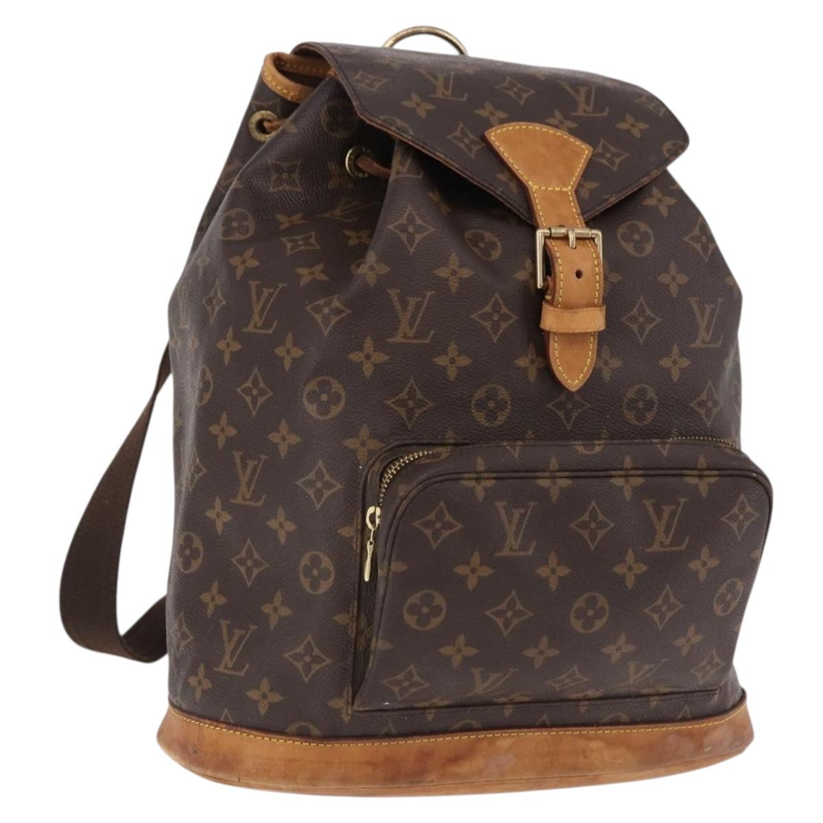 LOUIS VUITTON Monogram Montsouris GM Backpack M51135 LV Auth 191518
