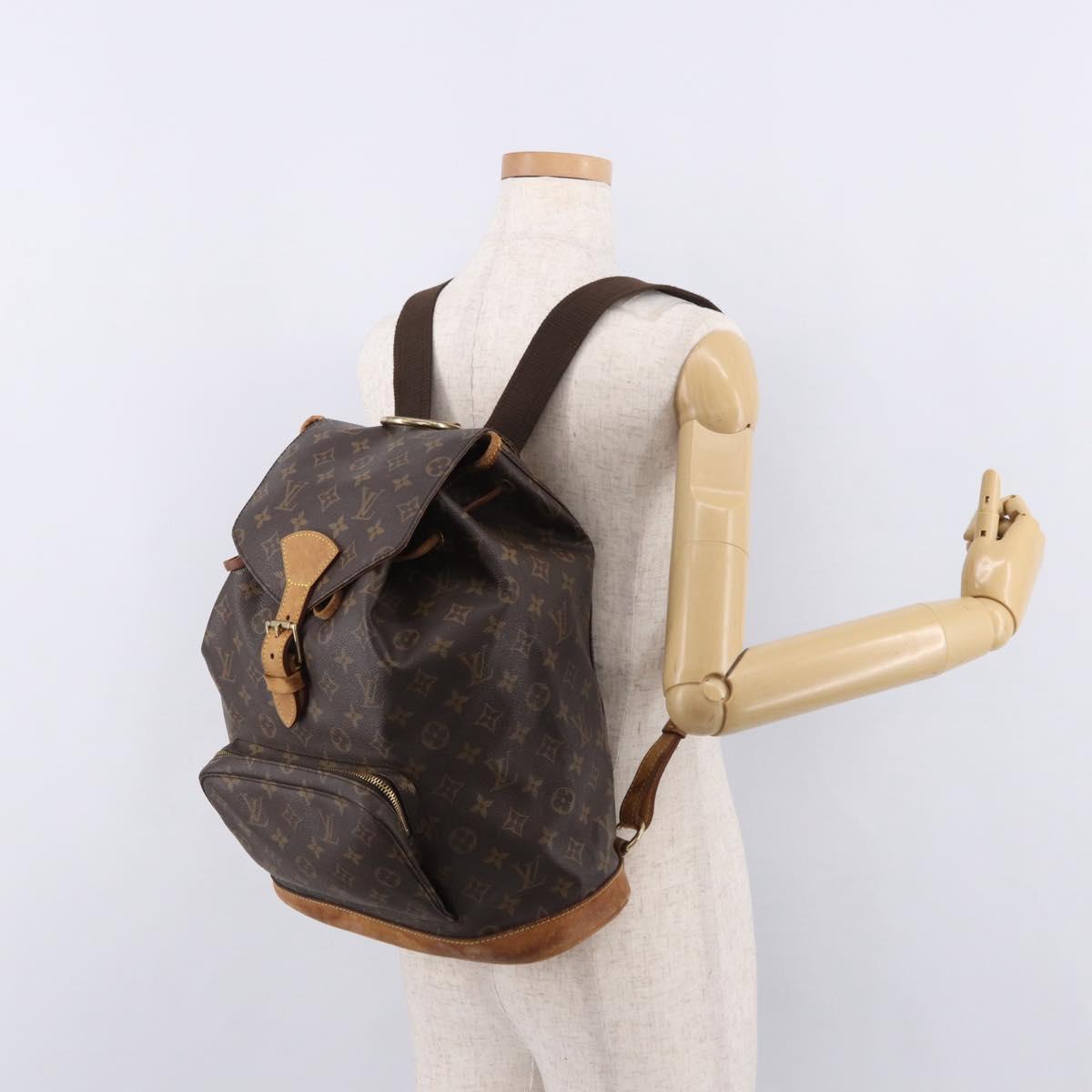 LOUIS VUITTON Monogram Montsouris GM Backpack M51135 LV Auth 191518