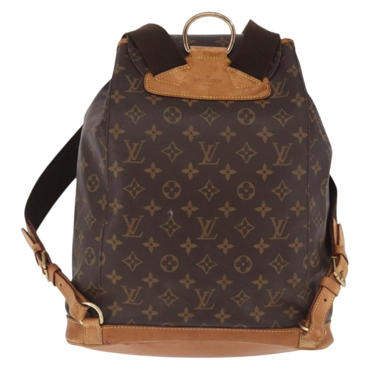LOUIS VUITTON Monogram Montsouris GM Backpack M51135 LV Auth 191518